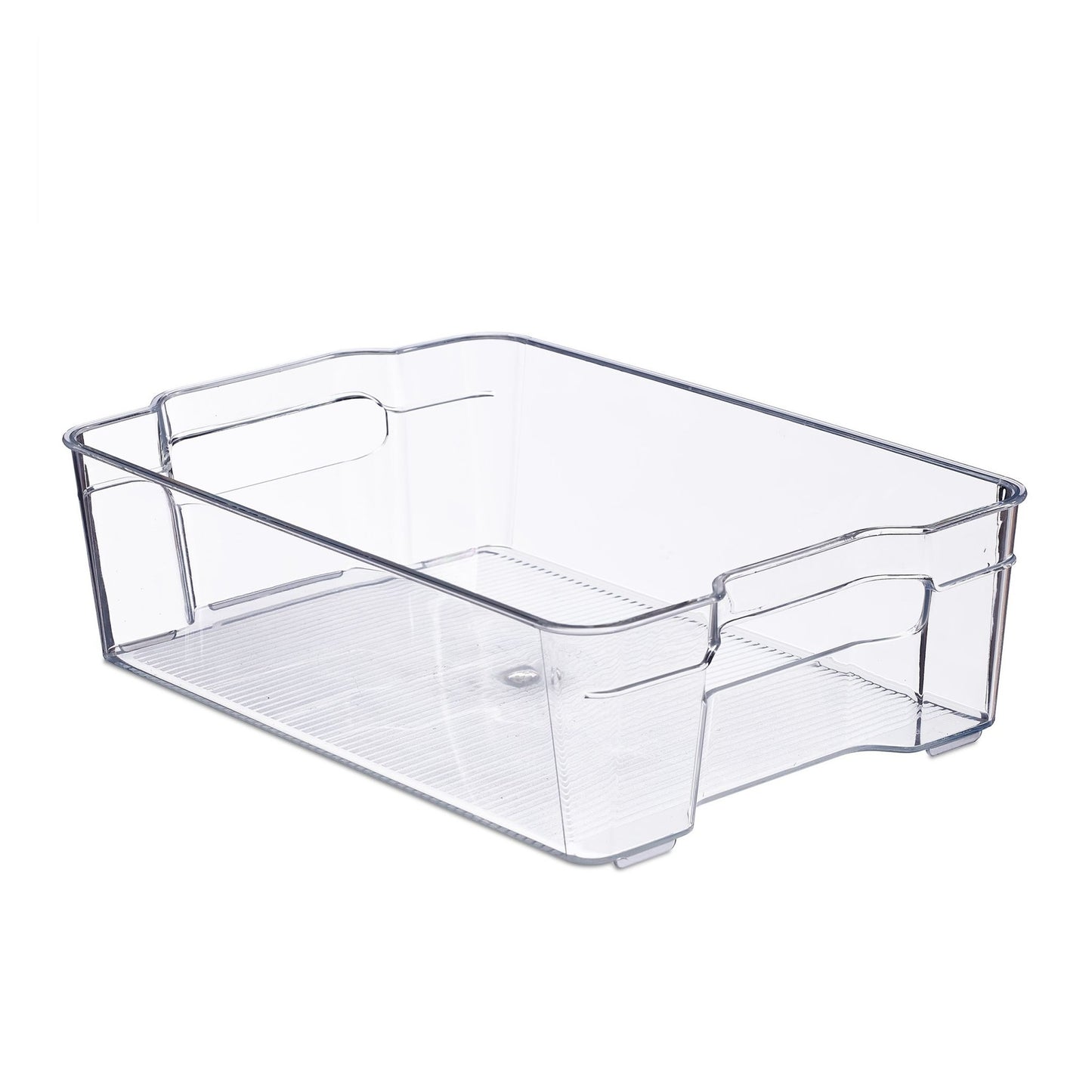 Refrigerator storage with handle