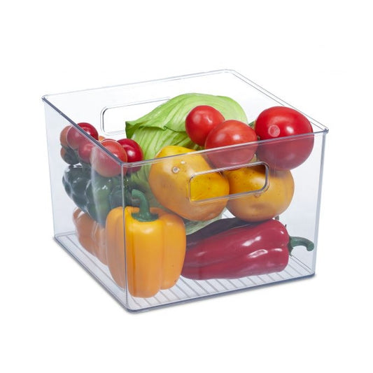 Refrigerator storage with handle