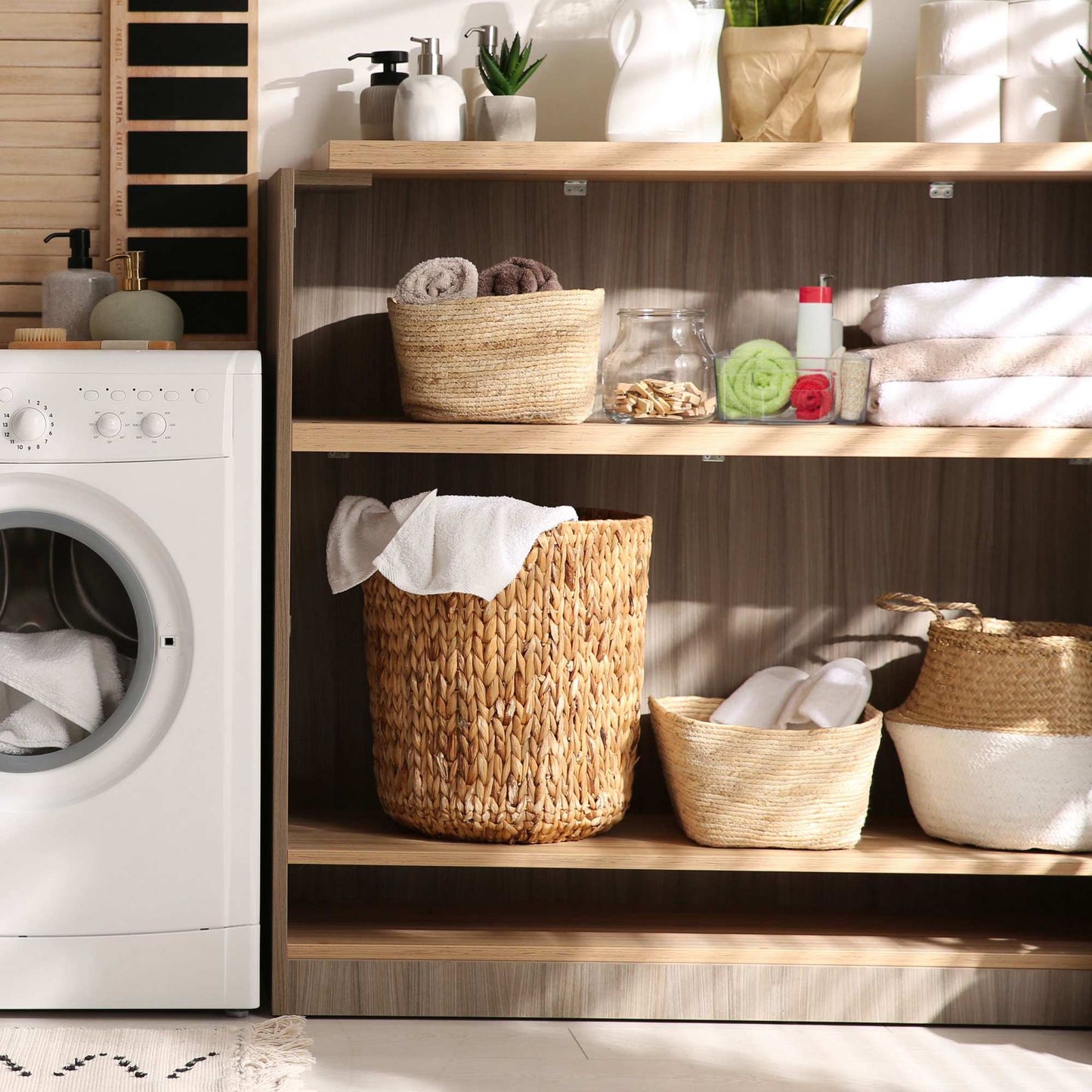 Refrigerator storage with handle