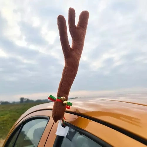 Reindeer Antlers & Nose Car Decoration Set – Easy Install