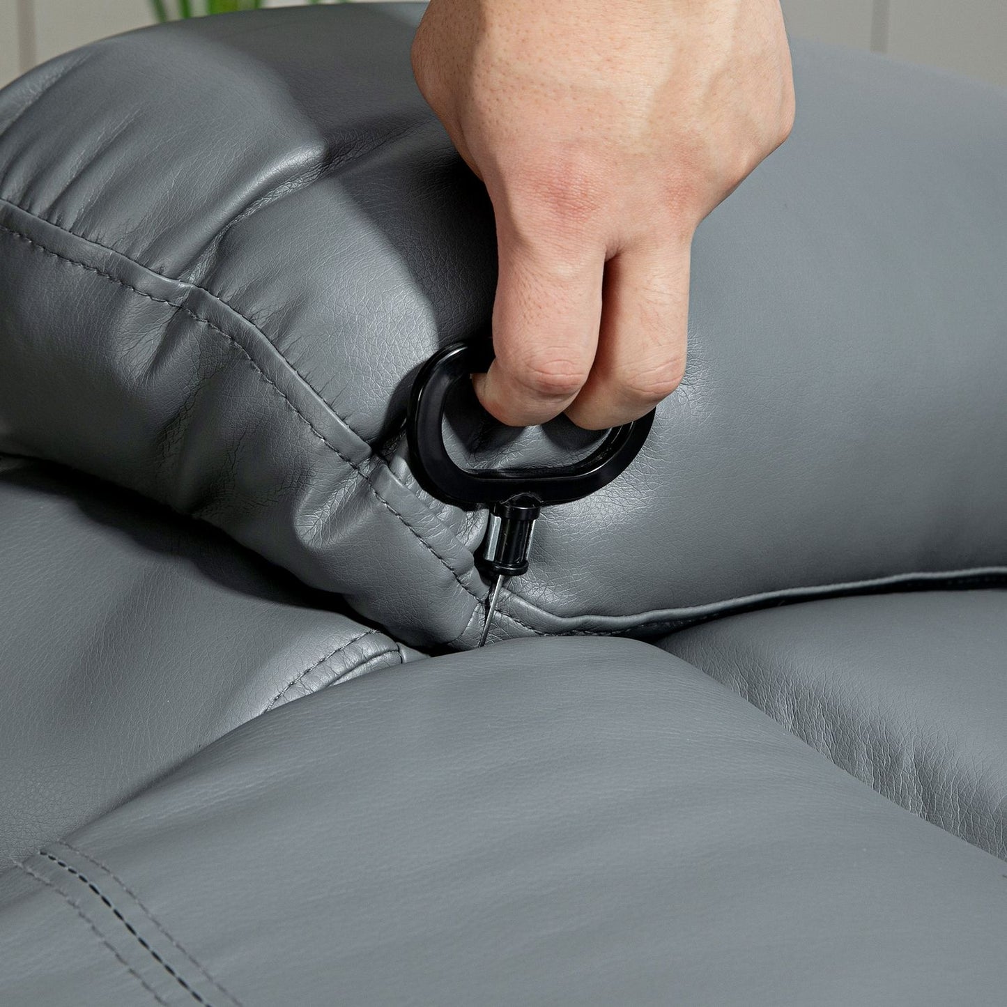 Electric massage chair, 8 vibration points, gray