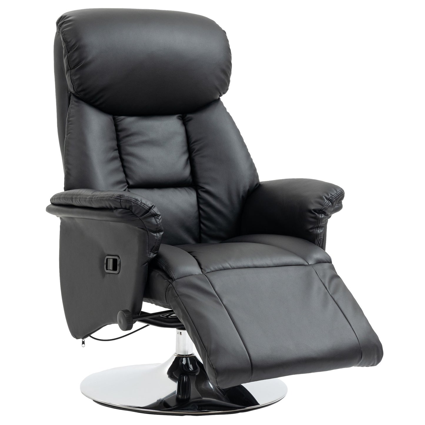 Lounger with adjustable backrest, leather, 150 kg capacity
