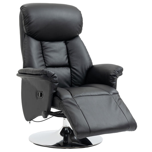 Lounger with adjustable backrest, leather, 150 kg capacity