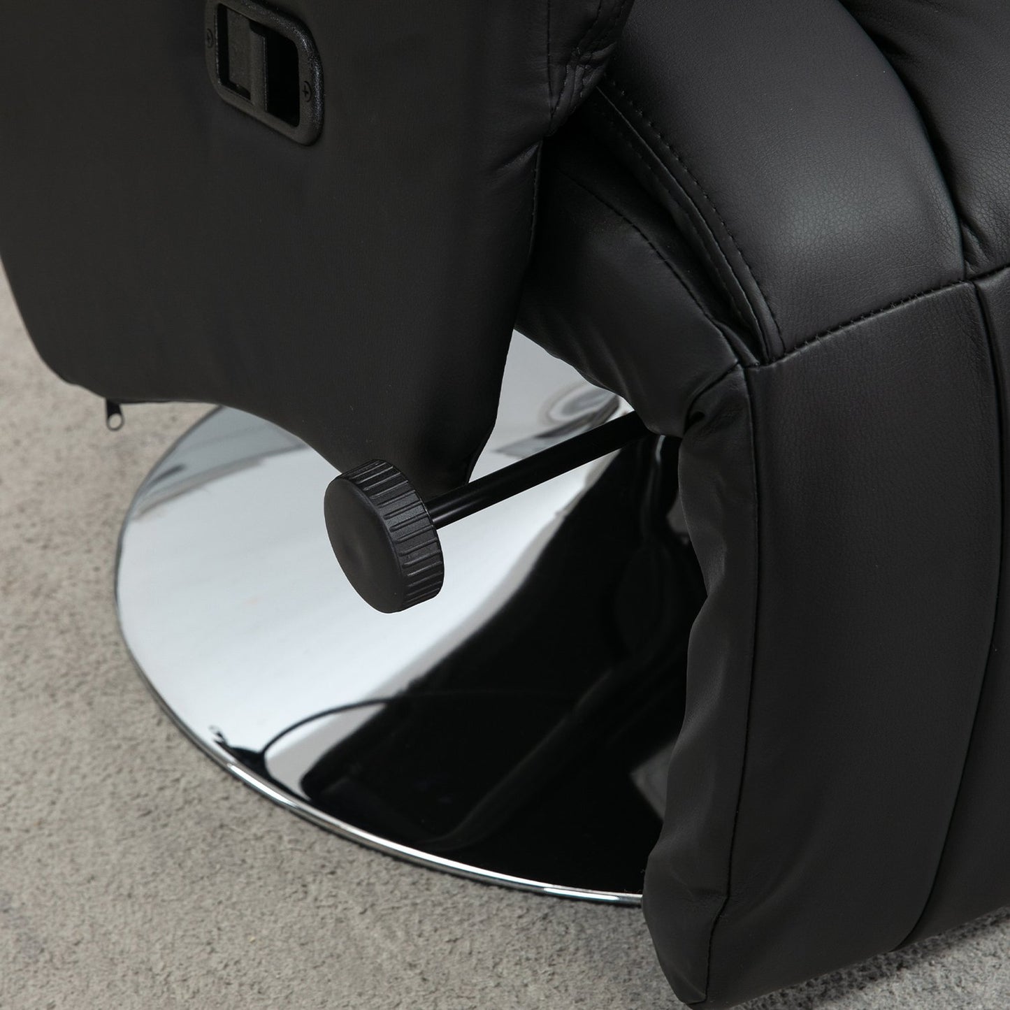 Lounger with adjustable backrest, leather, 150 kg capacity