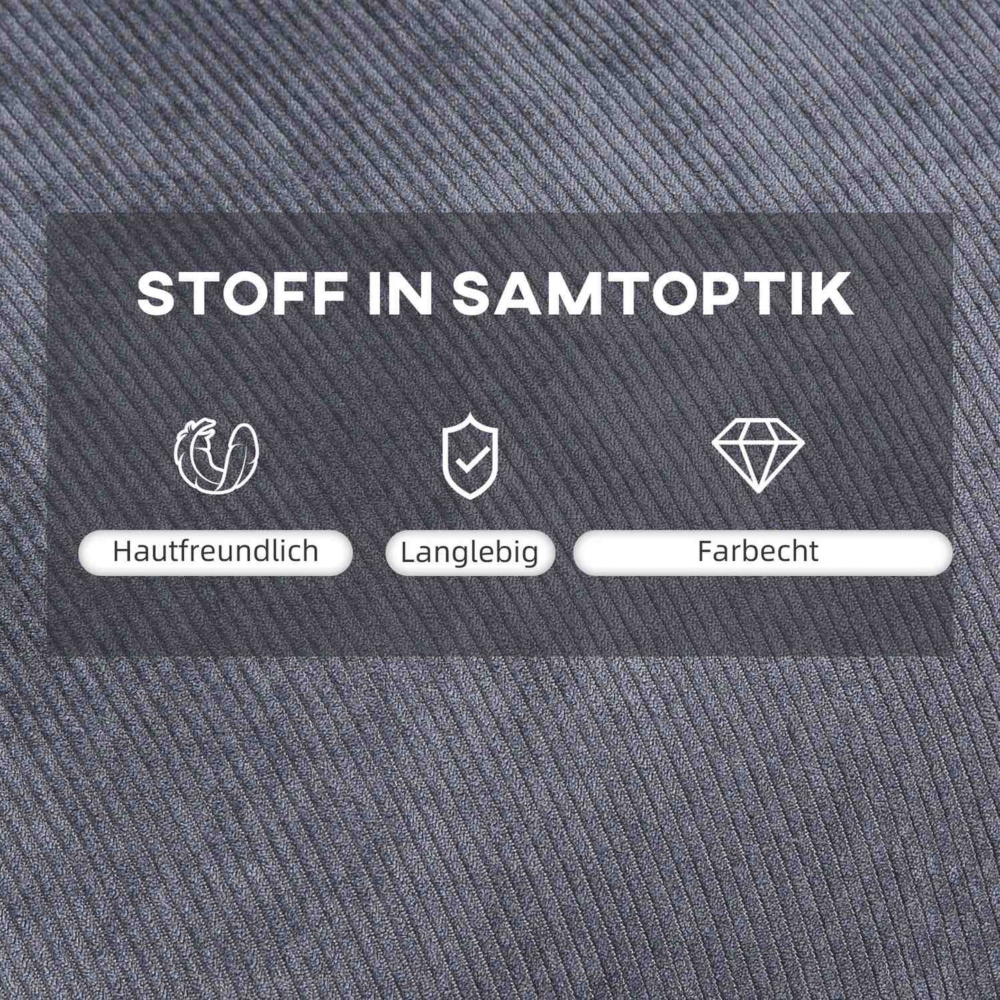 Lounger with ottoman, upholstered, grey, 68x91.5x88 cm