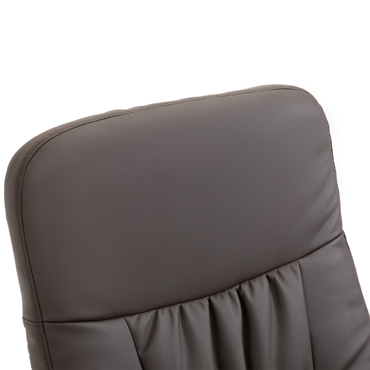 Lounger with footstool, artificial leather, massage function