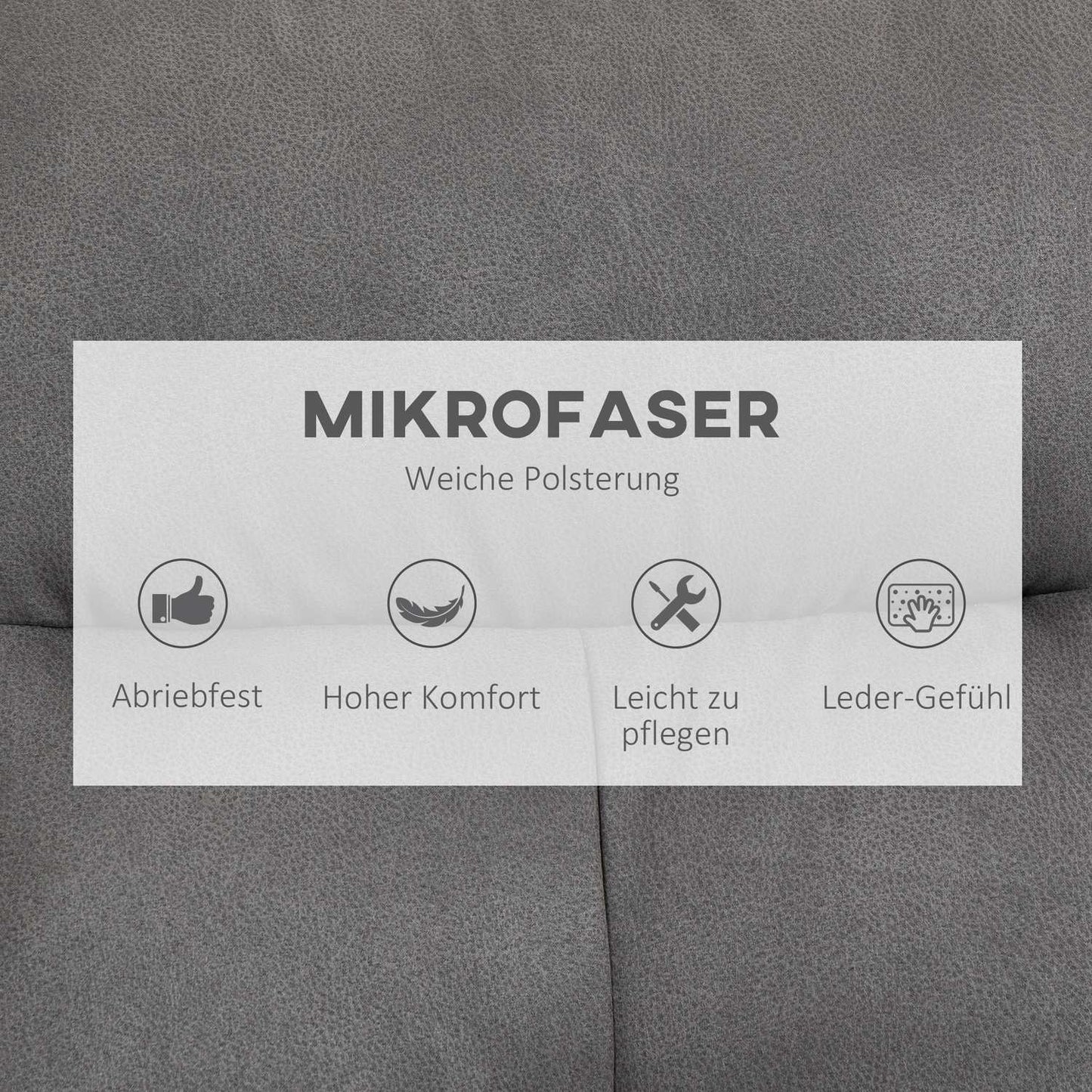 Reclining relaxation chair set with swivel base, dark grey