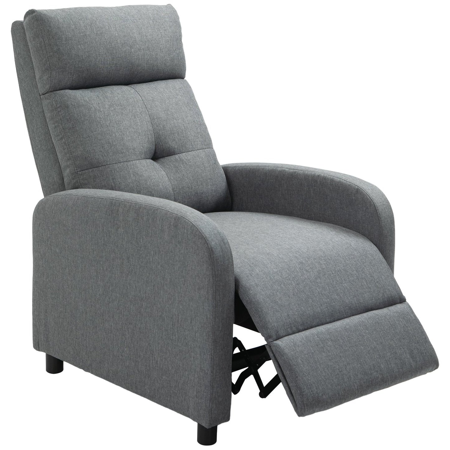 Recliner with Pocket Springs, 150kg, Gray Linen