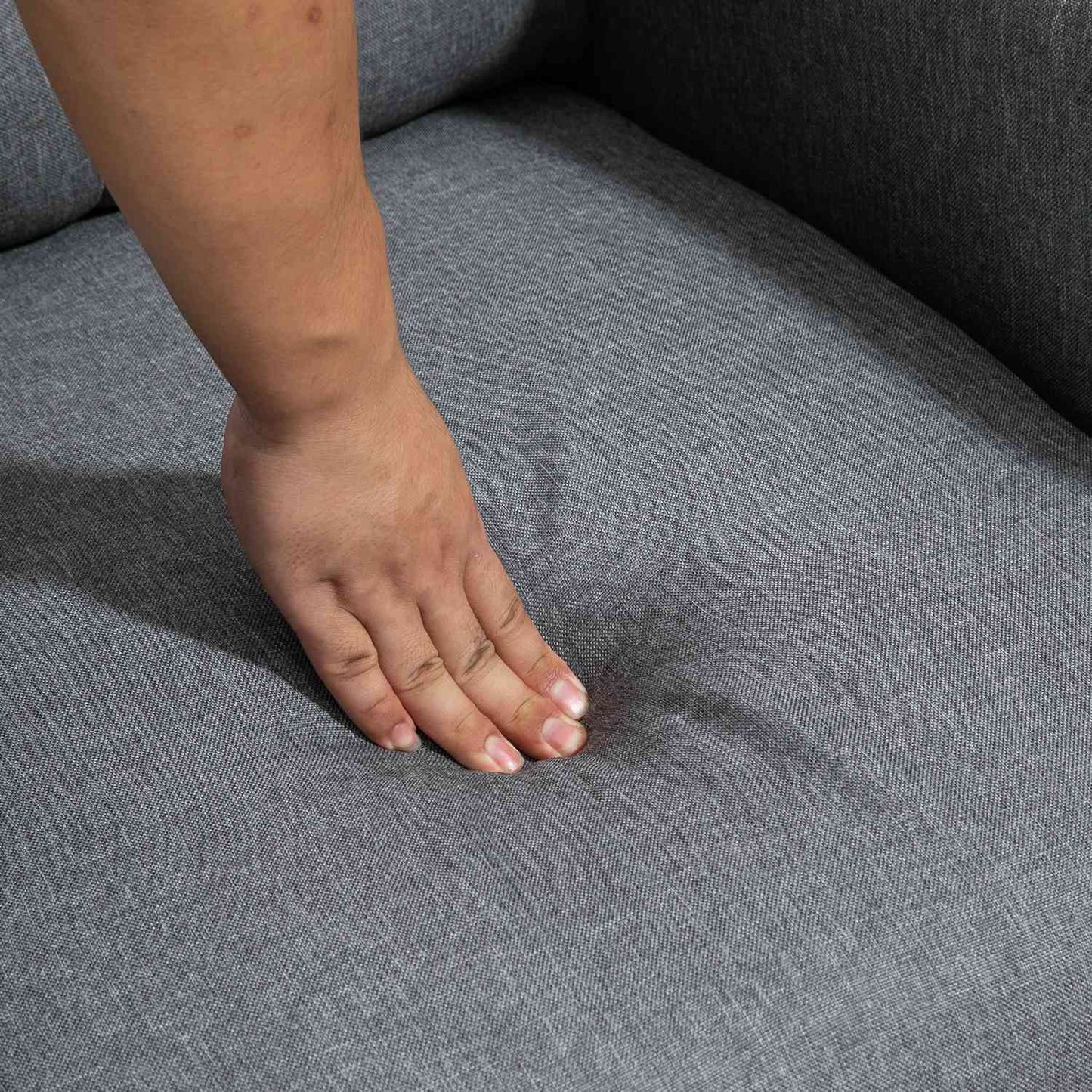 Recliner with Pocket Springs, 150kg, Gray Linen