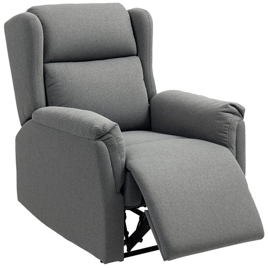 Dark gray recliner with pocket spring core, capacity 150 kg