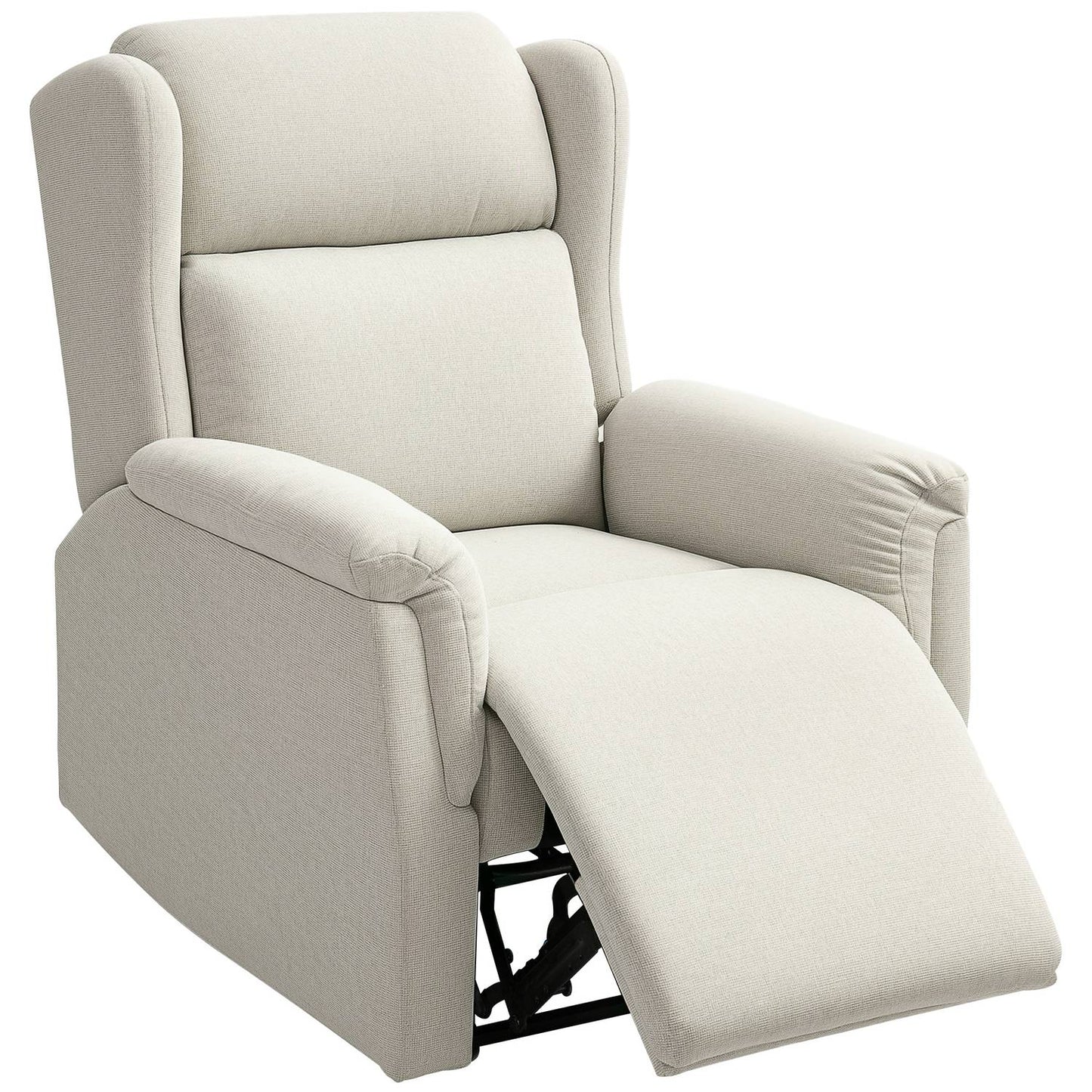 Beige recliner with pocket spring, 150 kg capacity