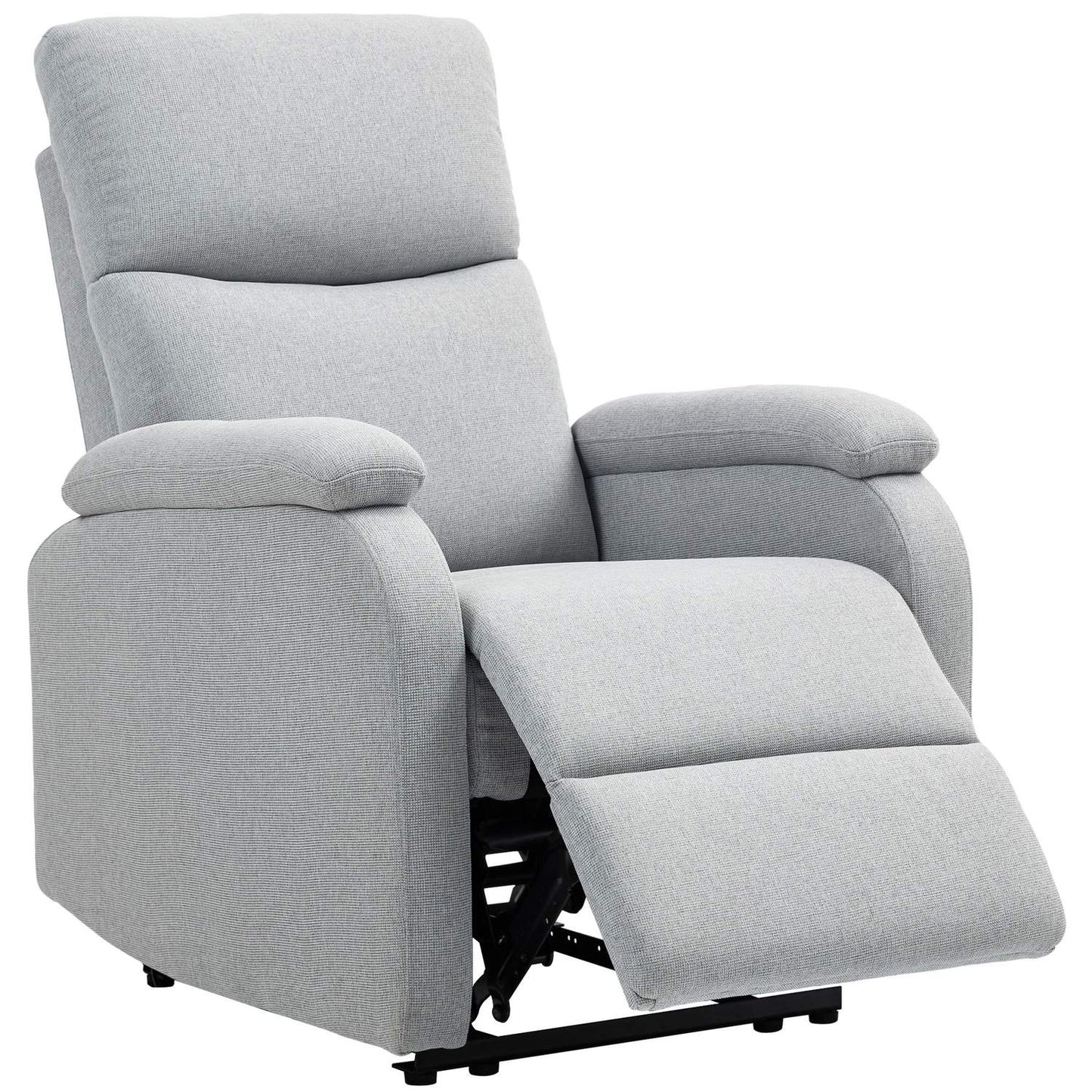 Gray armchair, linen upholstery, 150 kg capacity