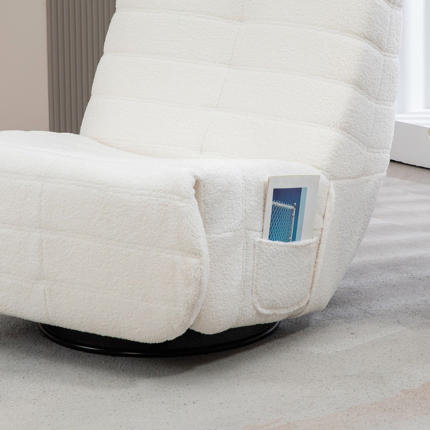 Swivel Recliner TV chair with swing, footrest, pocket spring