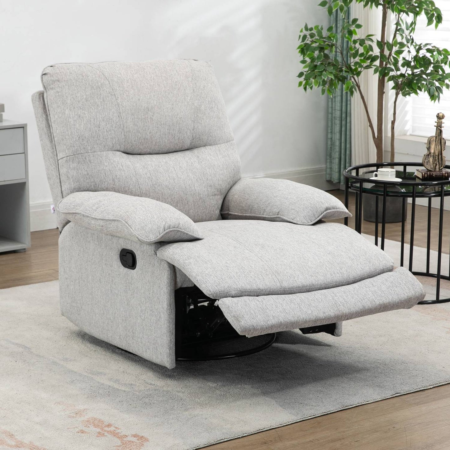 Lounger with swivel, footrest - living room & bedroom