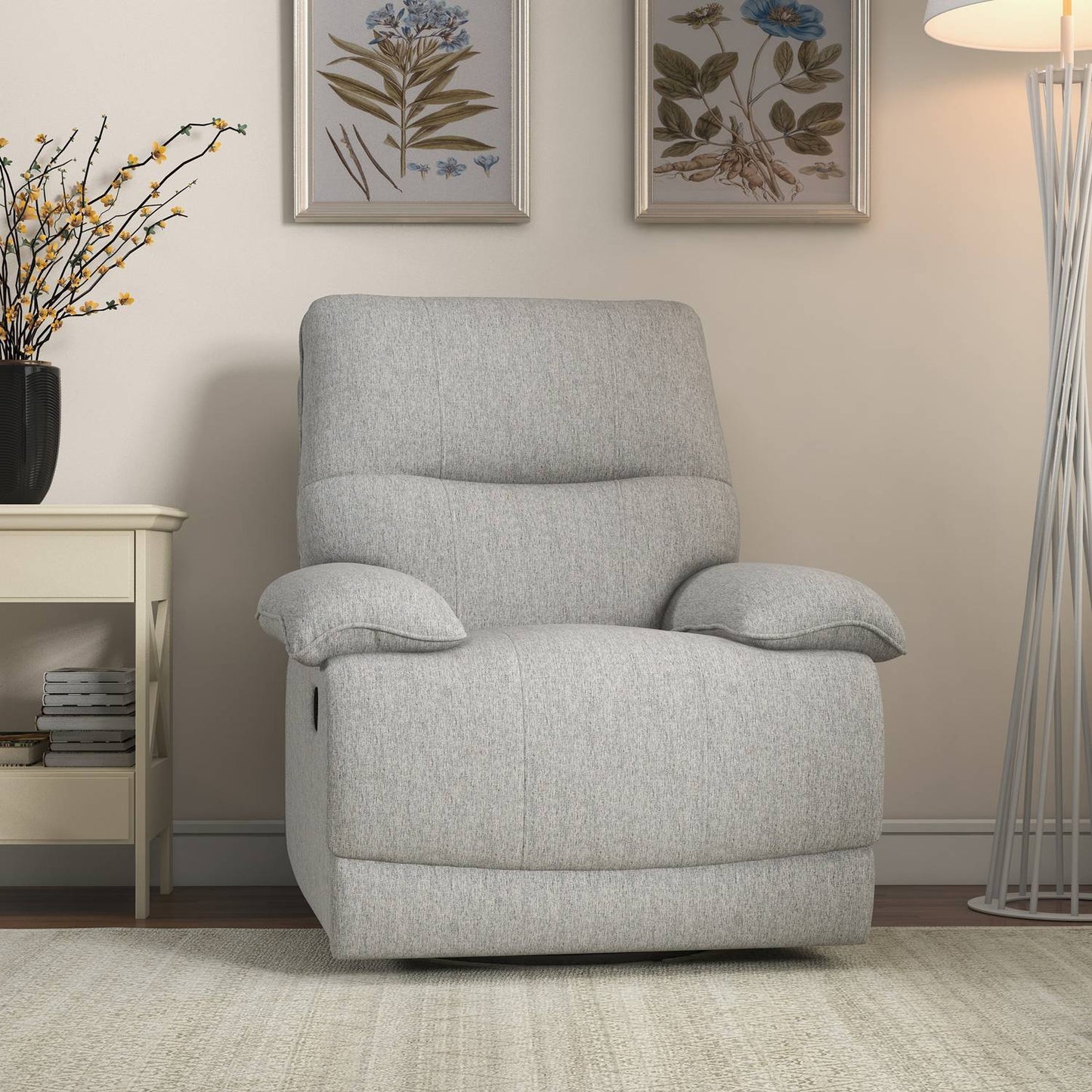 Lounger with swivel, footrest - living room & bedroom