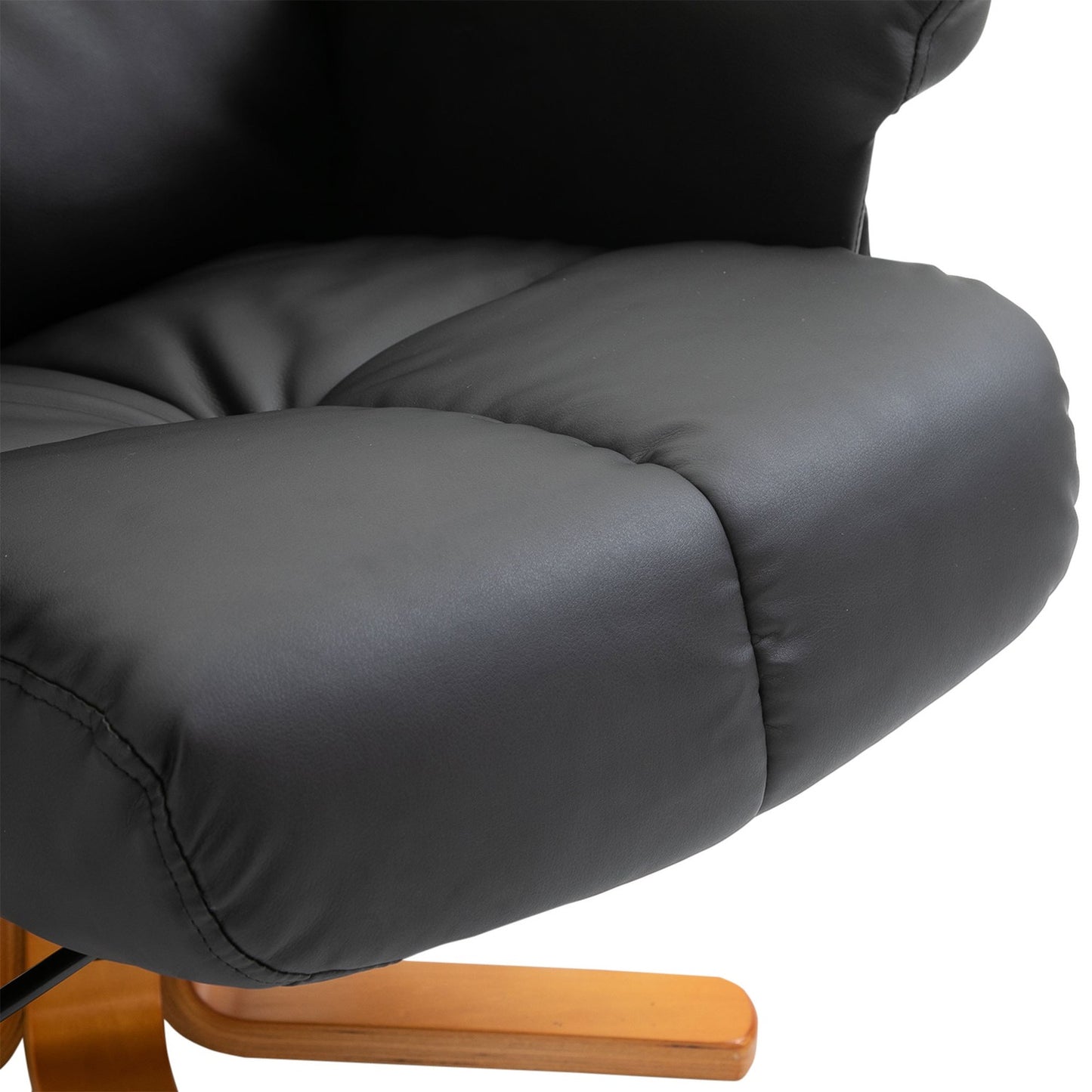 Massage chair Armchair with footstool, 145° tilt, black