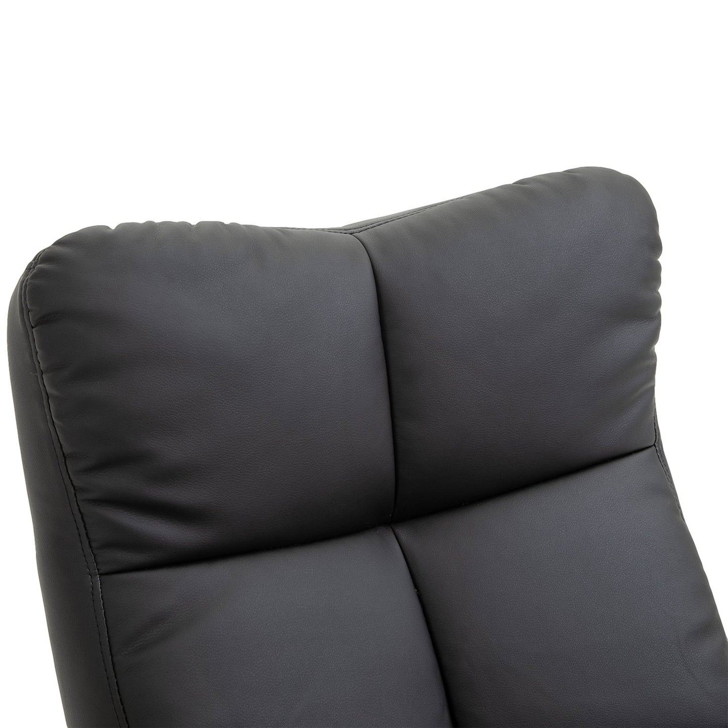 Massage chair Armchair with footstool, 145° tilt, black