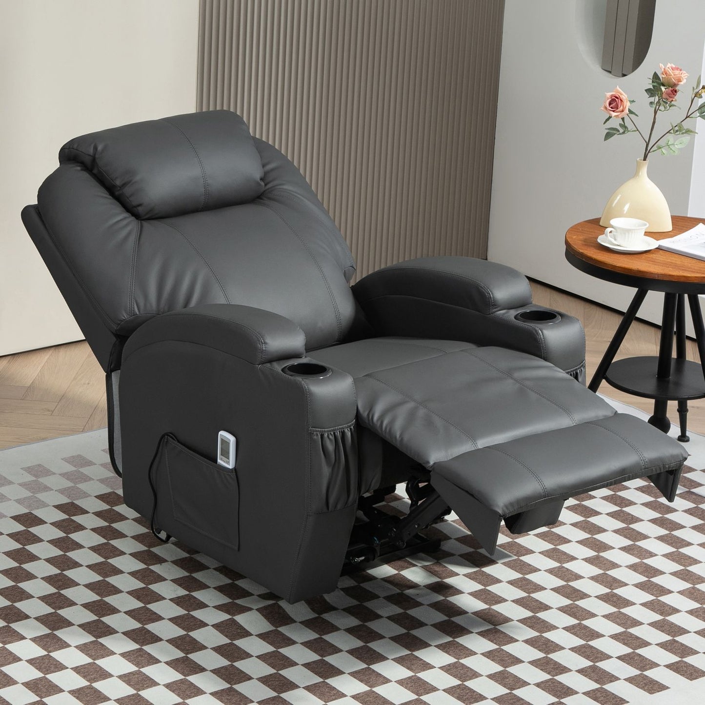 Electric massage chair with cup holder