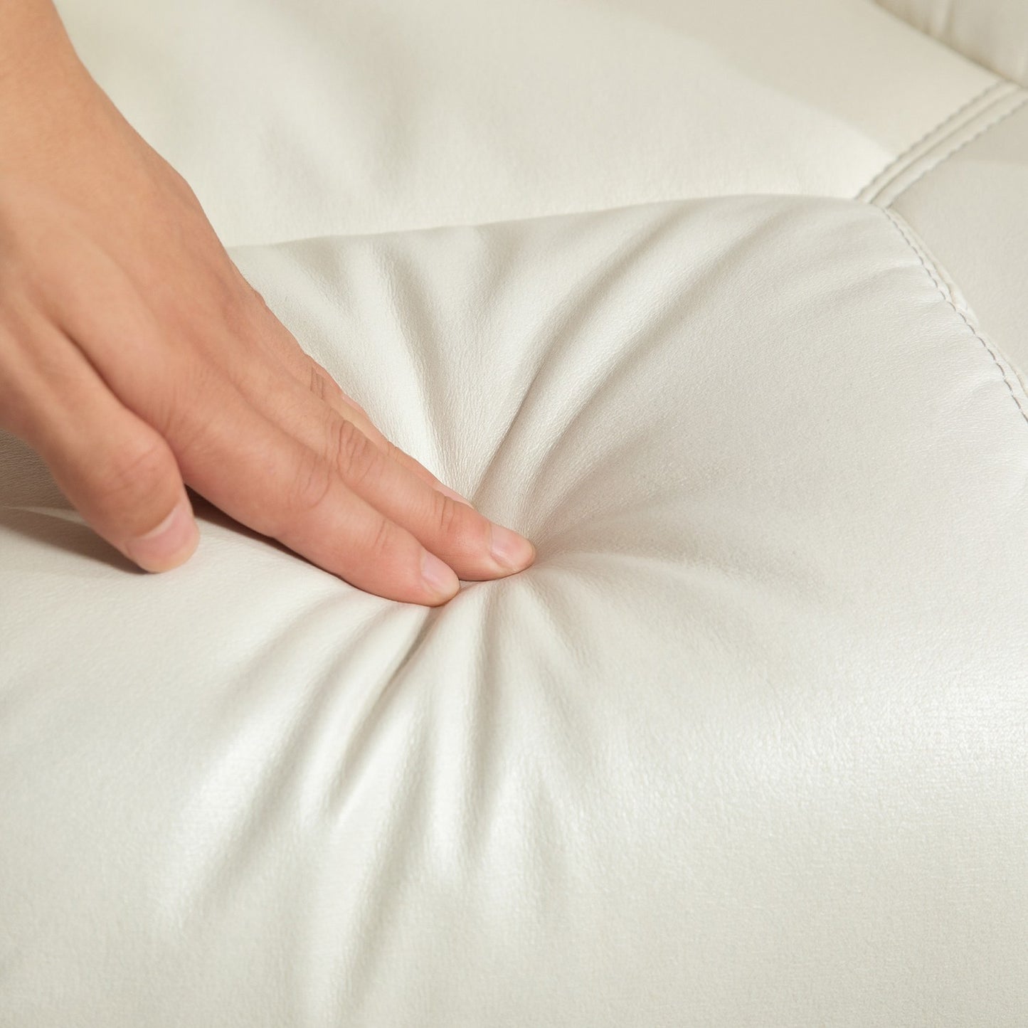 Lounger with rocking and lying function, cream