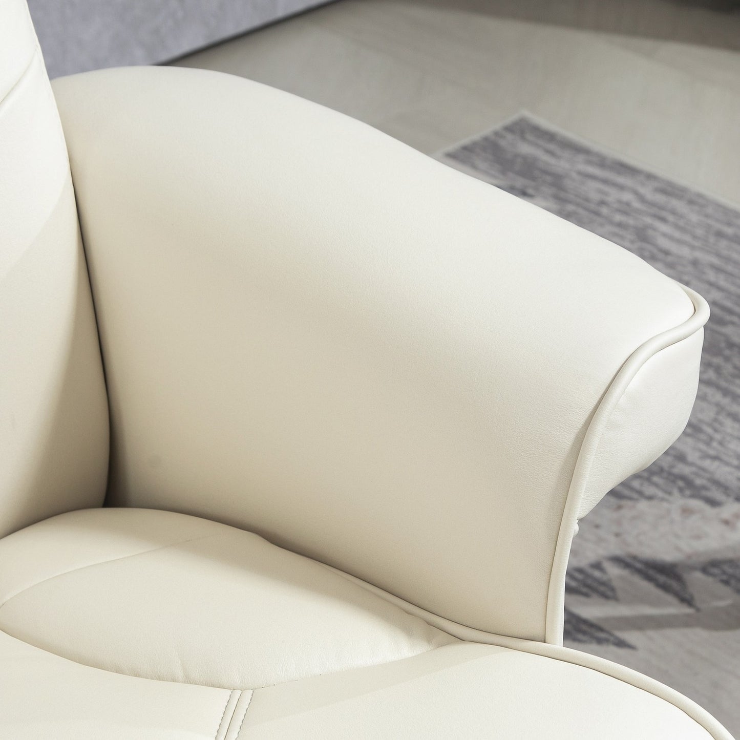 Lounger with rocking and lying function, cream