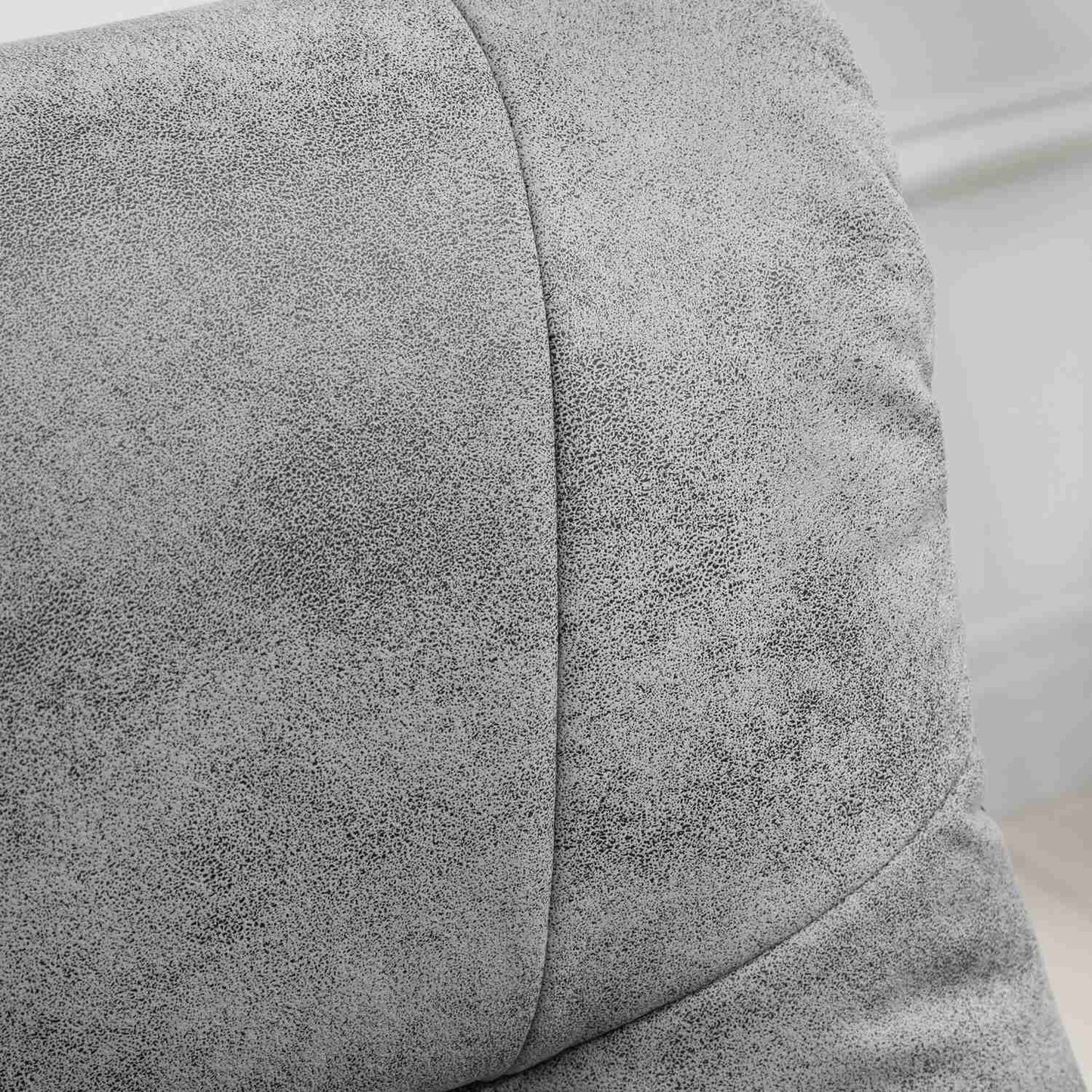 Rotating recliner with stool, microfibre grey