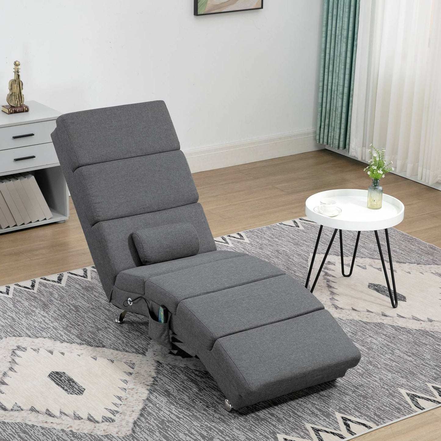 Electric massage chair, foldable with remote control