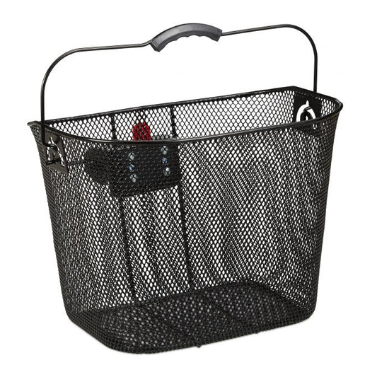 Removable bicycle basket at the front