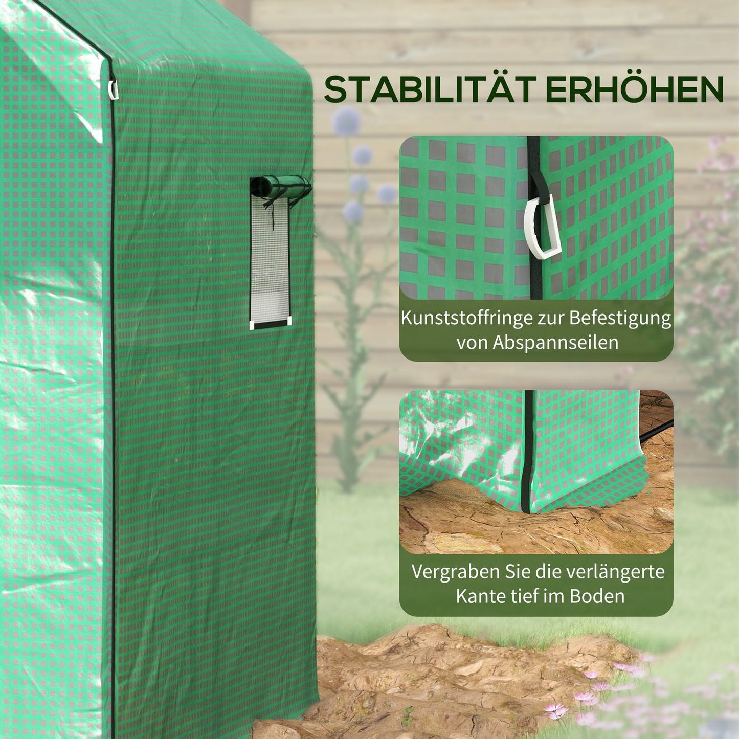 Greenhouse replacement film with UV protection, 140x143x190 cm