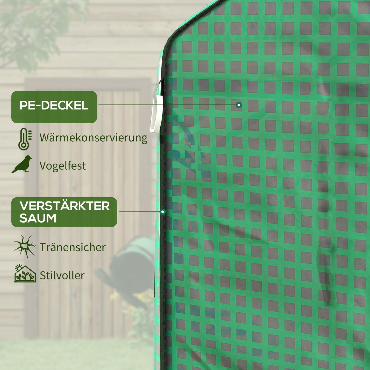 Greenhouse replacement film with UV protection, 140x143x190 cm