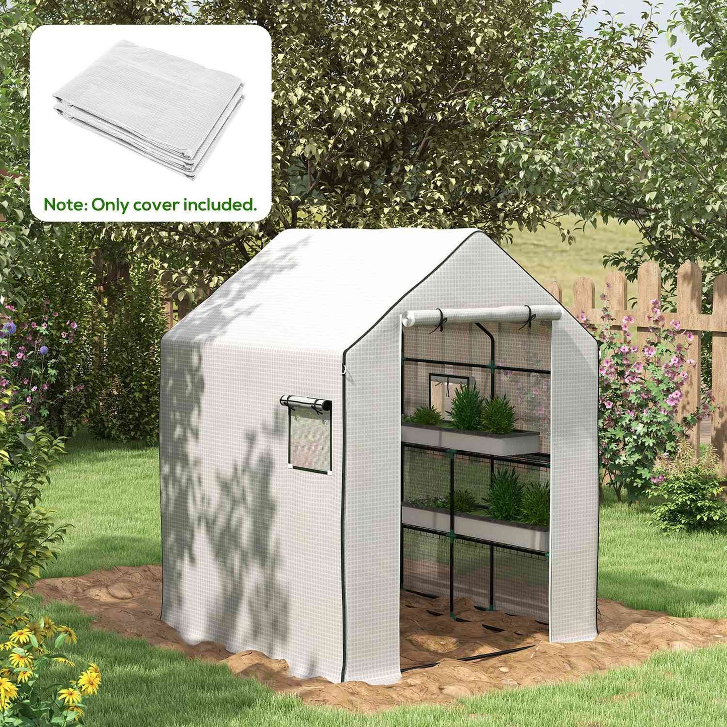 Greenhouse replacement film with UV protection, PE protection