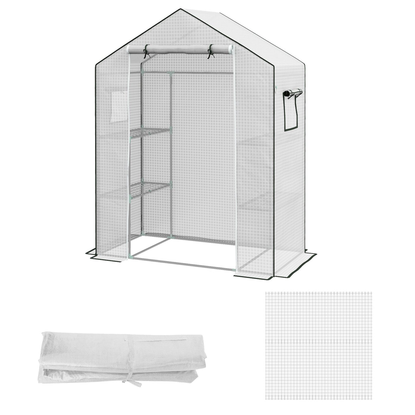 Greenhouse film replacement cover with UV protection, 140x73x190 cm