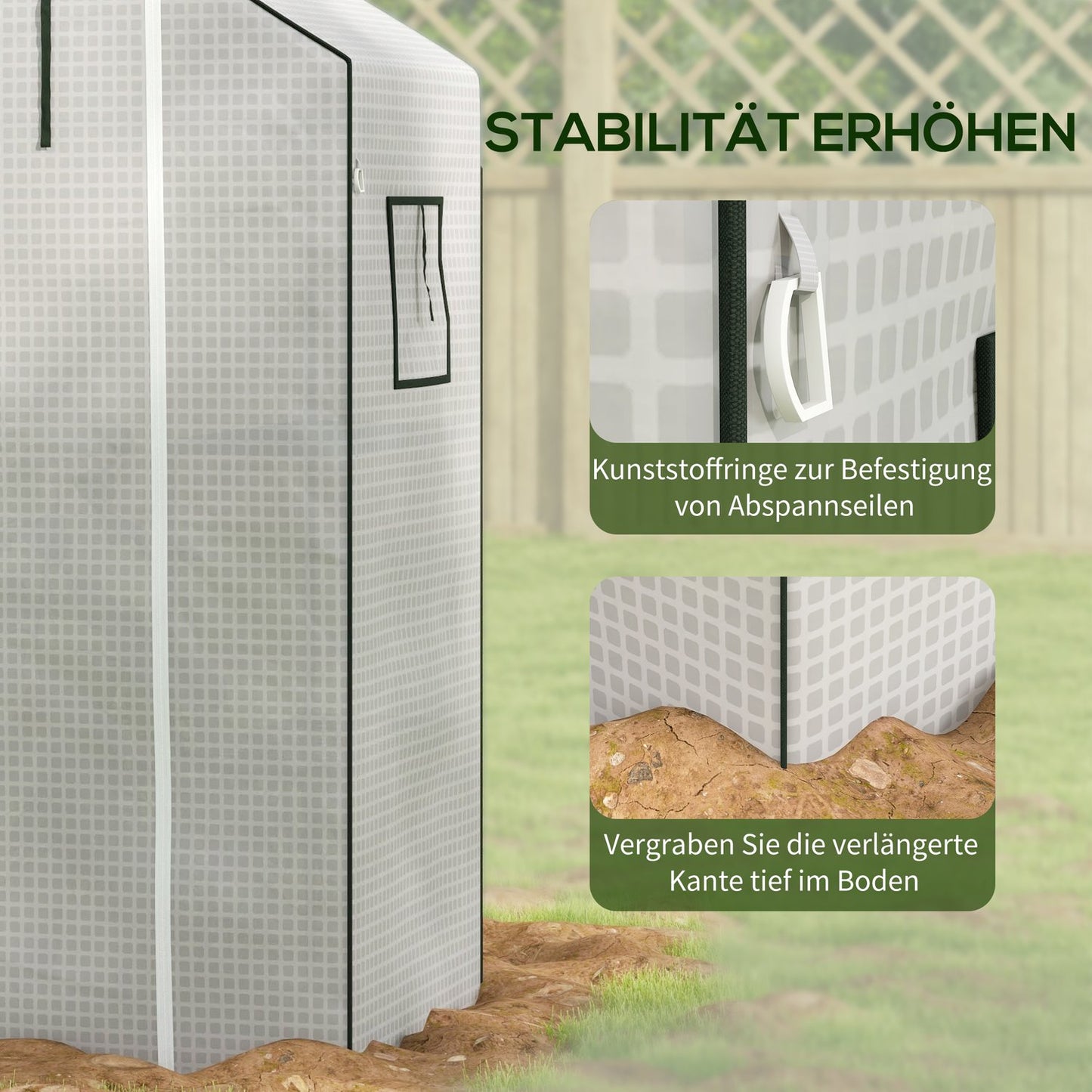 Greenhouse film replacement cover with UV protection, 140x73x190 cm