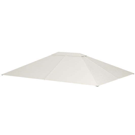 Waterproof Replacement Gazebo Roof, UV Protected, 3.97x2.97M, Cream
