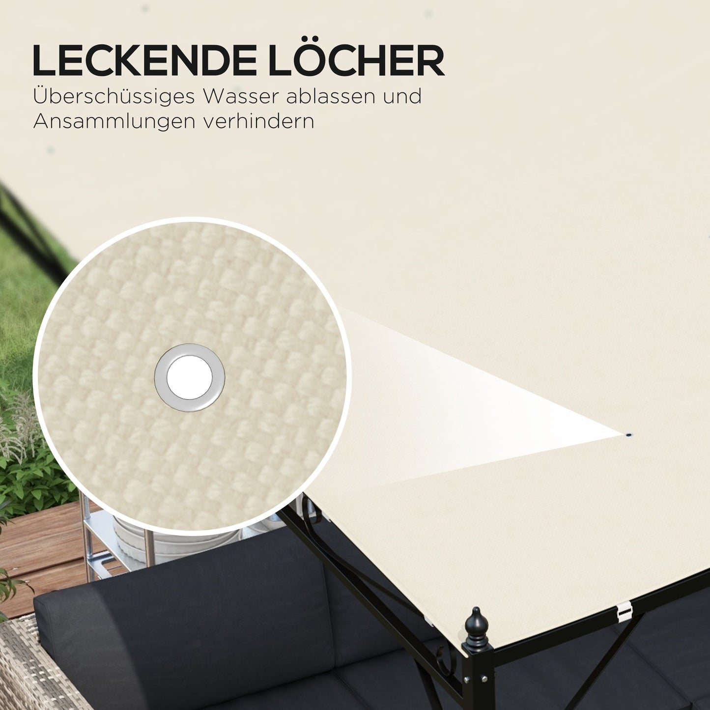 Pergola Canopy 297x243cm, UV protection, Beige