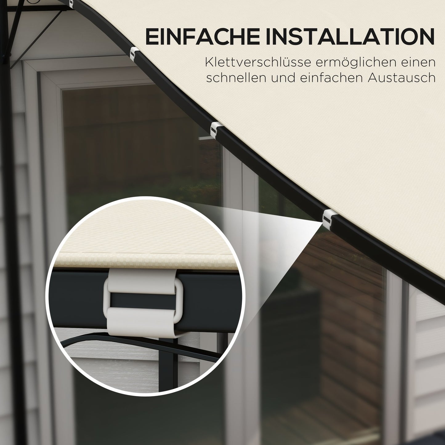 Pergola Canopy 297x243cm, UV protection, Beige