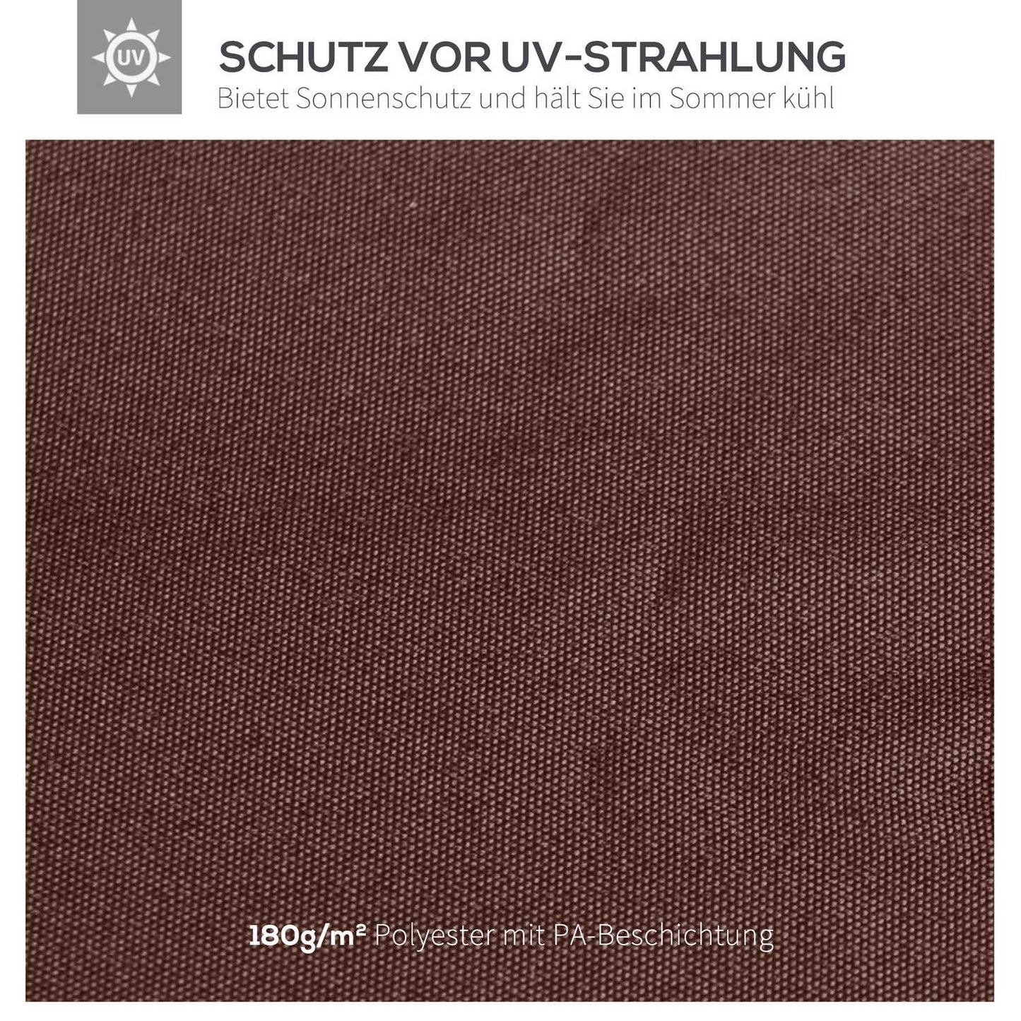 Gazebo Replacement Cover, Sun Shade, 2.93x2.93M, Coffee