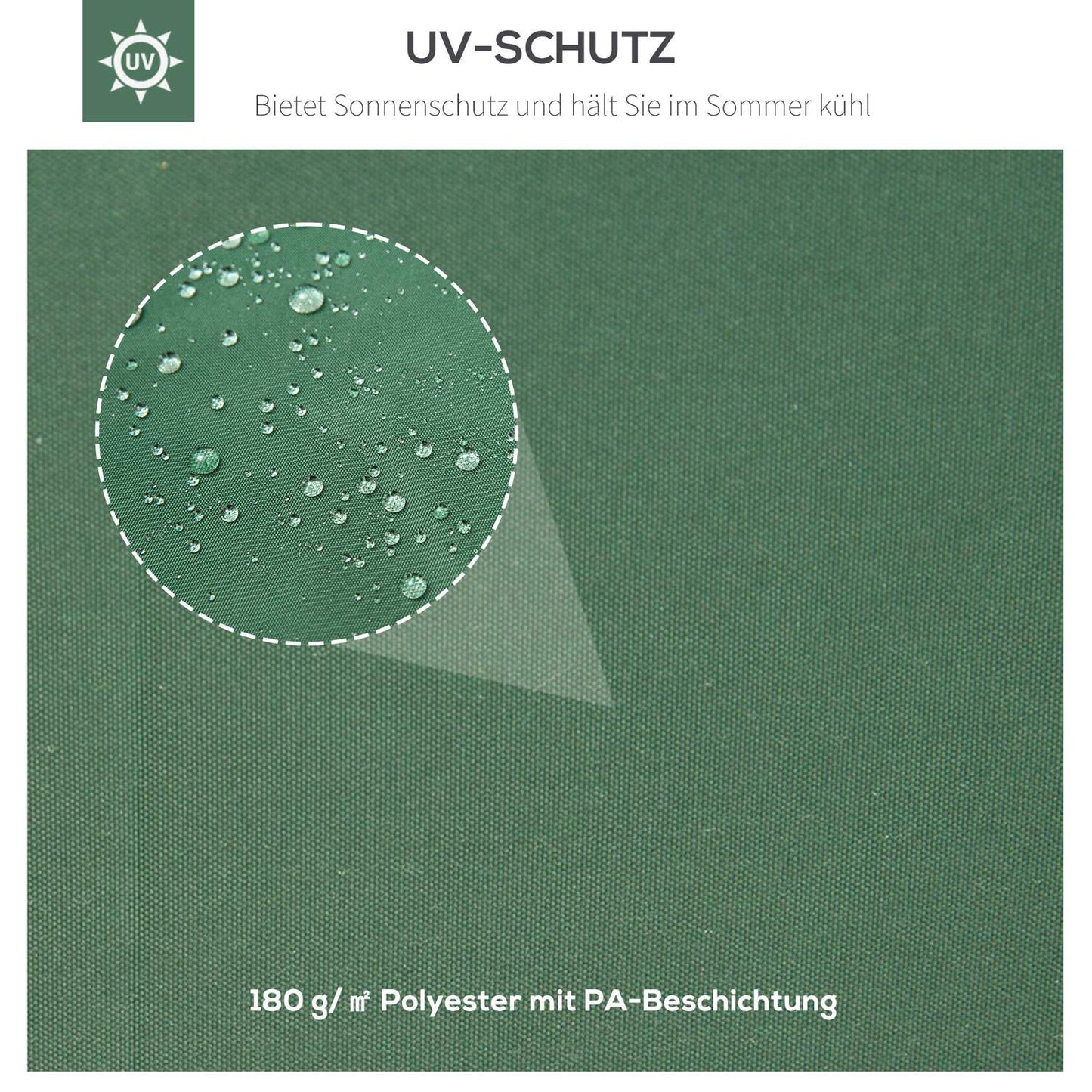 Replacement gazebo roof, 3x4M polyester, green