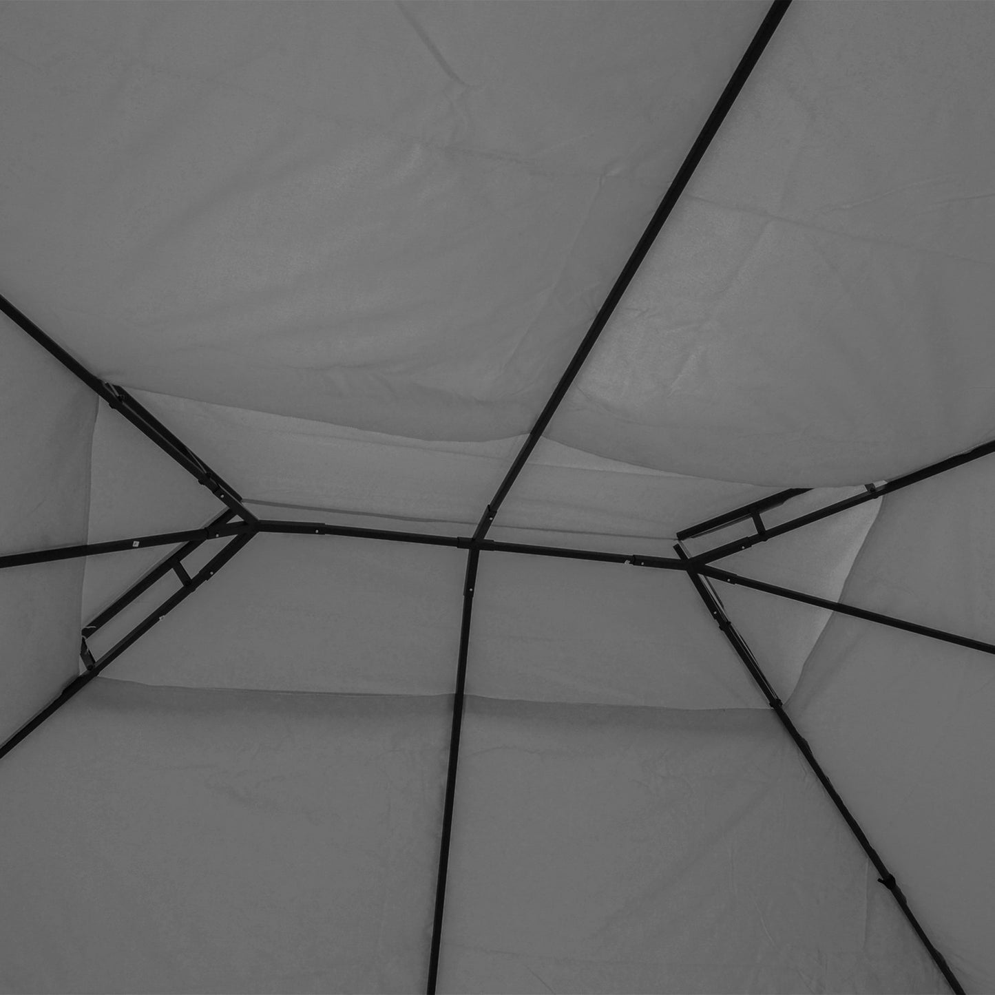 Replacement roof in polyester gazebo, 3x4M light grey