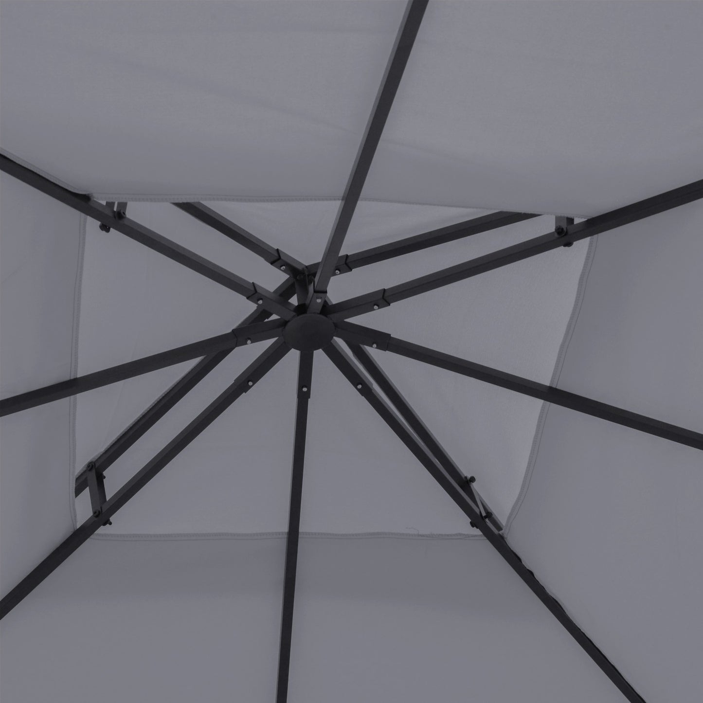 Replacement dark gray gazebo roof, 3x3M polyester cover