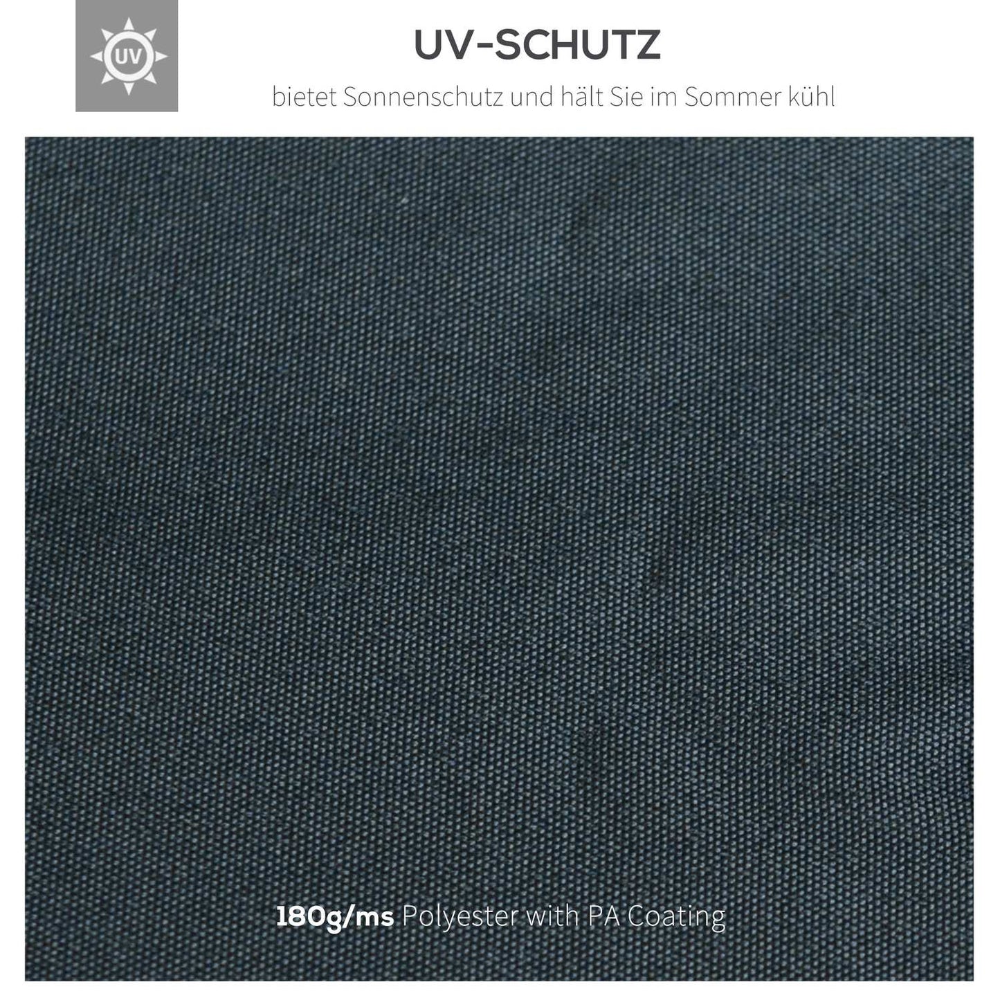 Charcoal gray polyester gazebo roof, 3x4M replacement