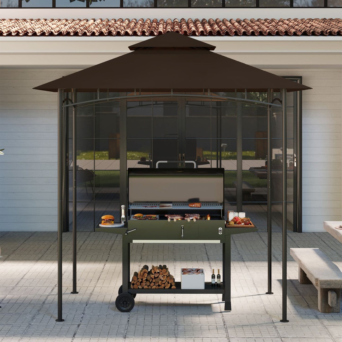 BBQ Gazebo Replacement roof, double level, water resistant
