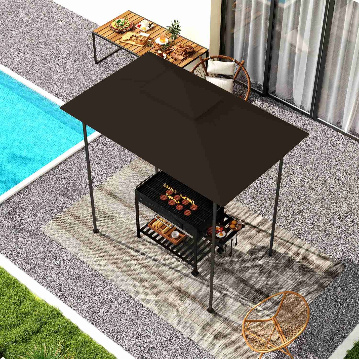 BBQ Gazebo Replacement roof, double level, water resistant