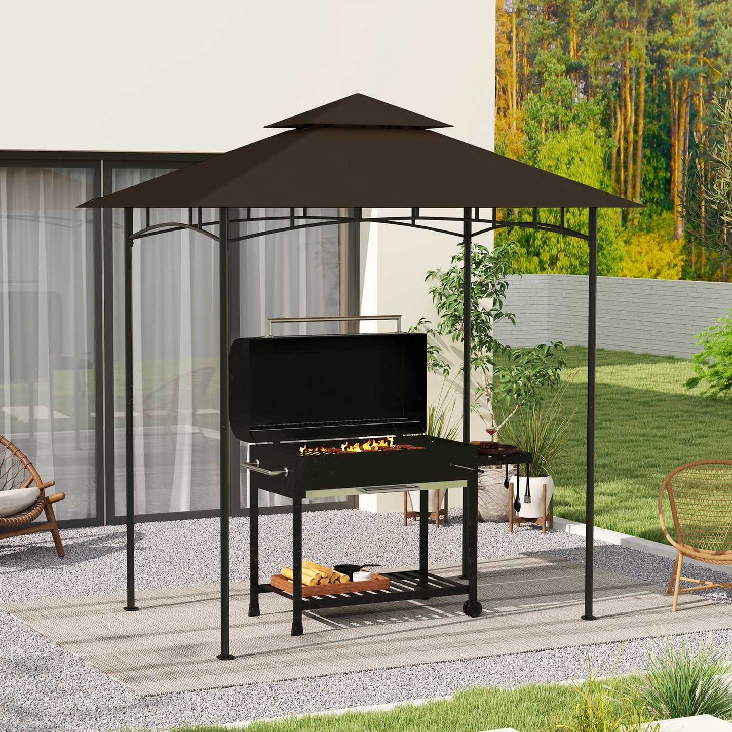 BBQ Gazebo Replacement roof, double level, water resistant