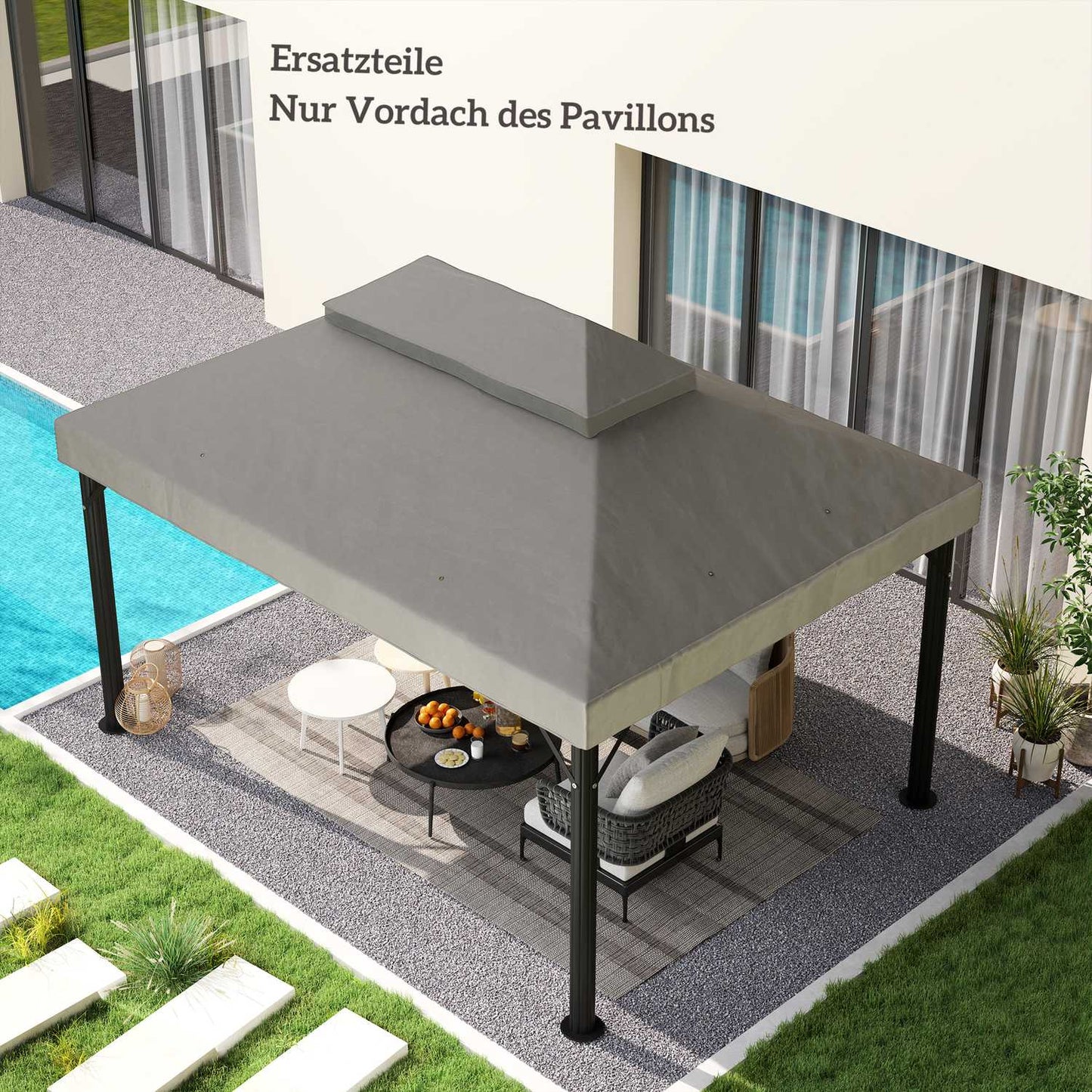 Waterproof roof replacement for 3x4m garden gazebo, UPF30+