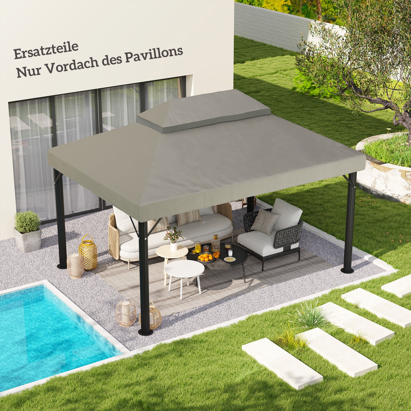 Waterproof roof replacement for 3x4m garden gazebo, UPF30+