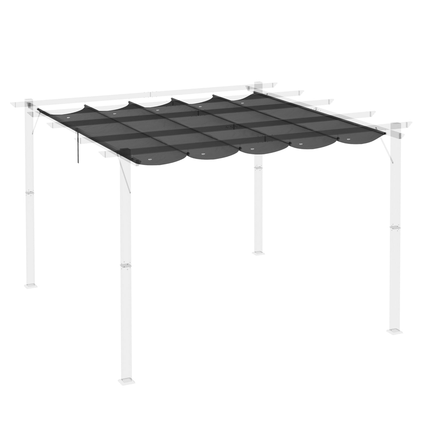 Pergola Roof replacement 2.5x2.55m, dark grey, waterproof