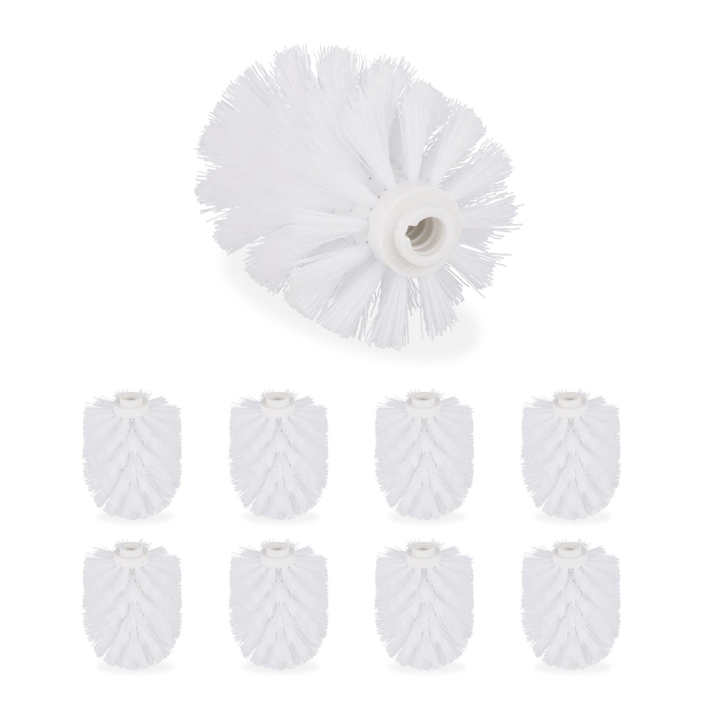 Replacement brush head for toilet brush Set of 9