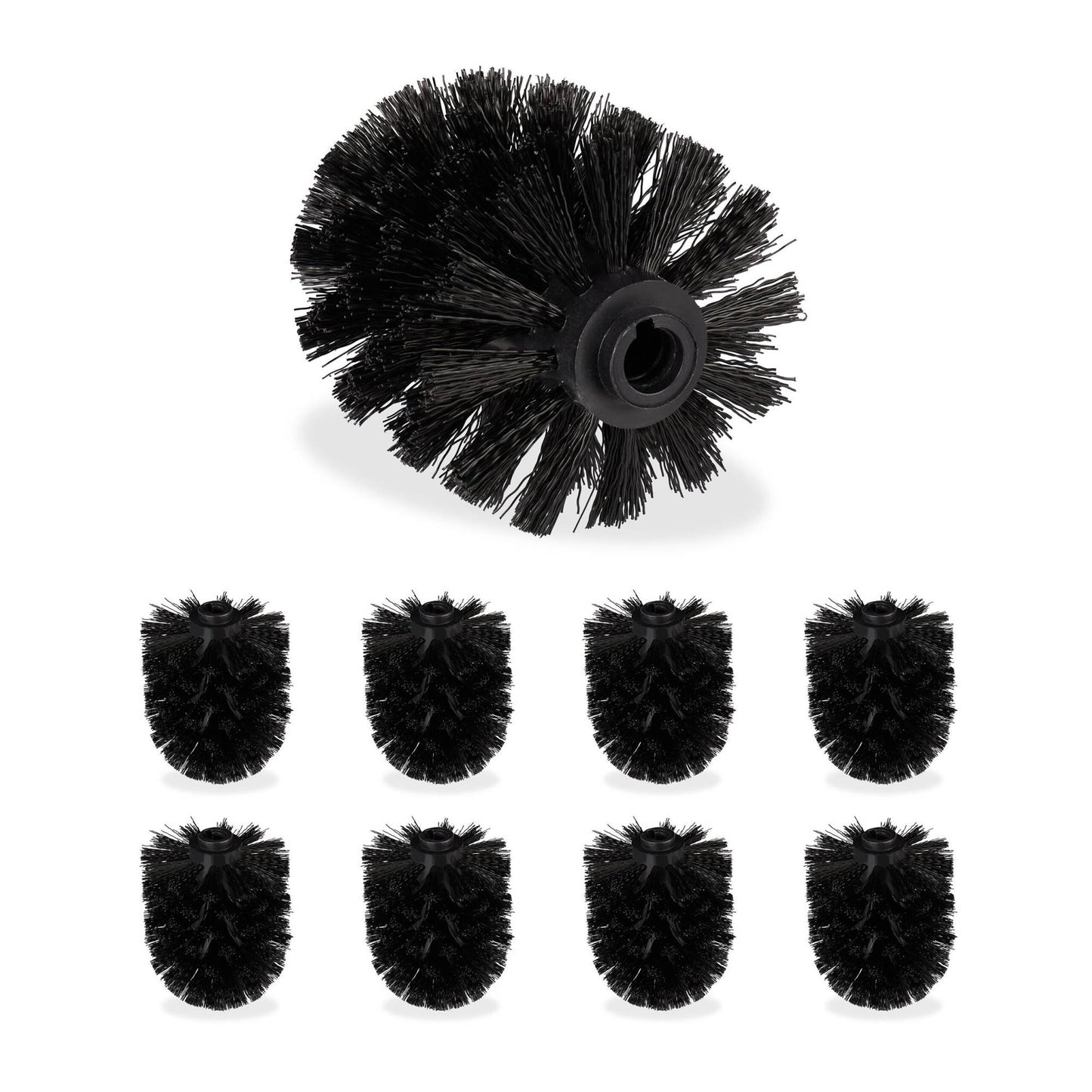Replacement brush head for toilet brush Set of 9