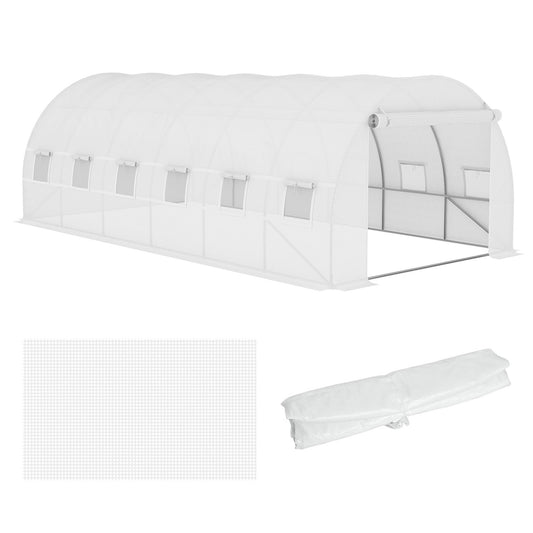 Greenhouse film - Tear-resistant, 600x300x200 cm, 12 windows