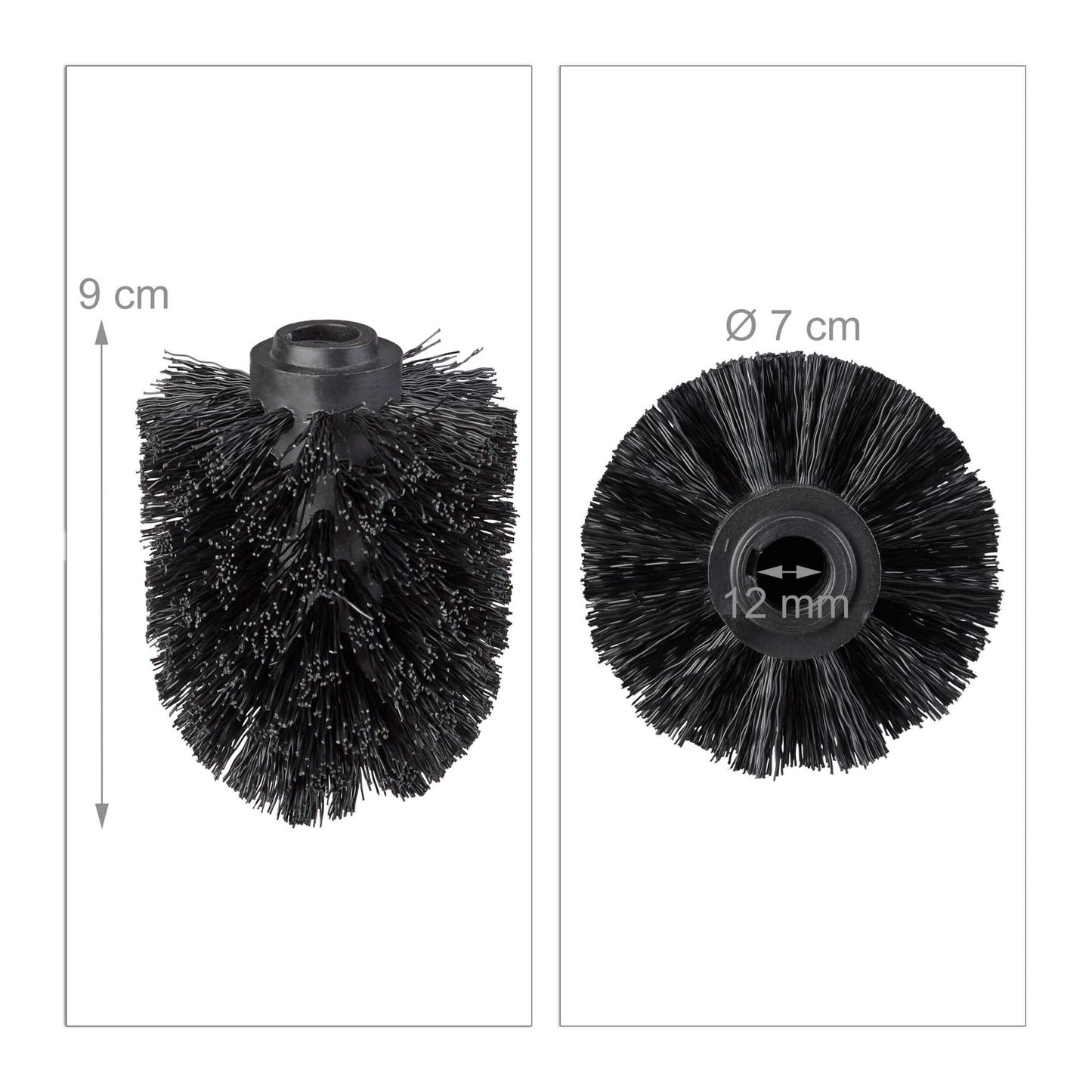 Replacement of toilet brush head in set 12 mm